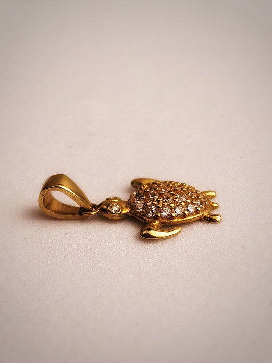 COLGANTE TORTUGA CON PIEDRAS BLANCAS
