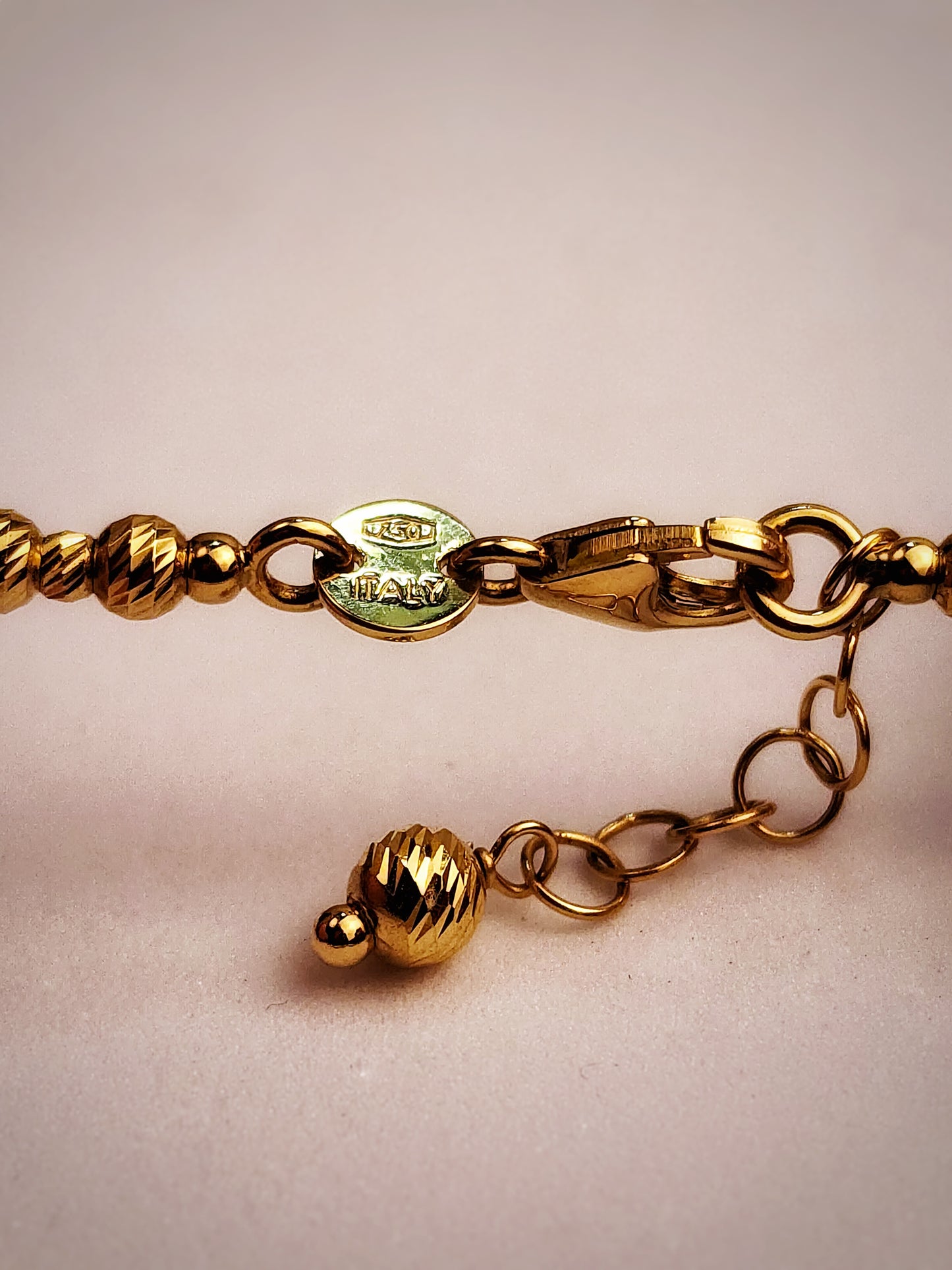 PULSERA ESFERAS DIAMANTADA 3MM 20 CM