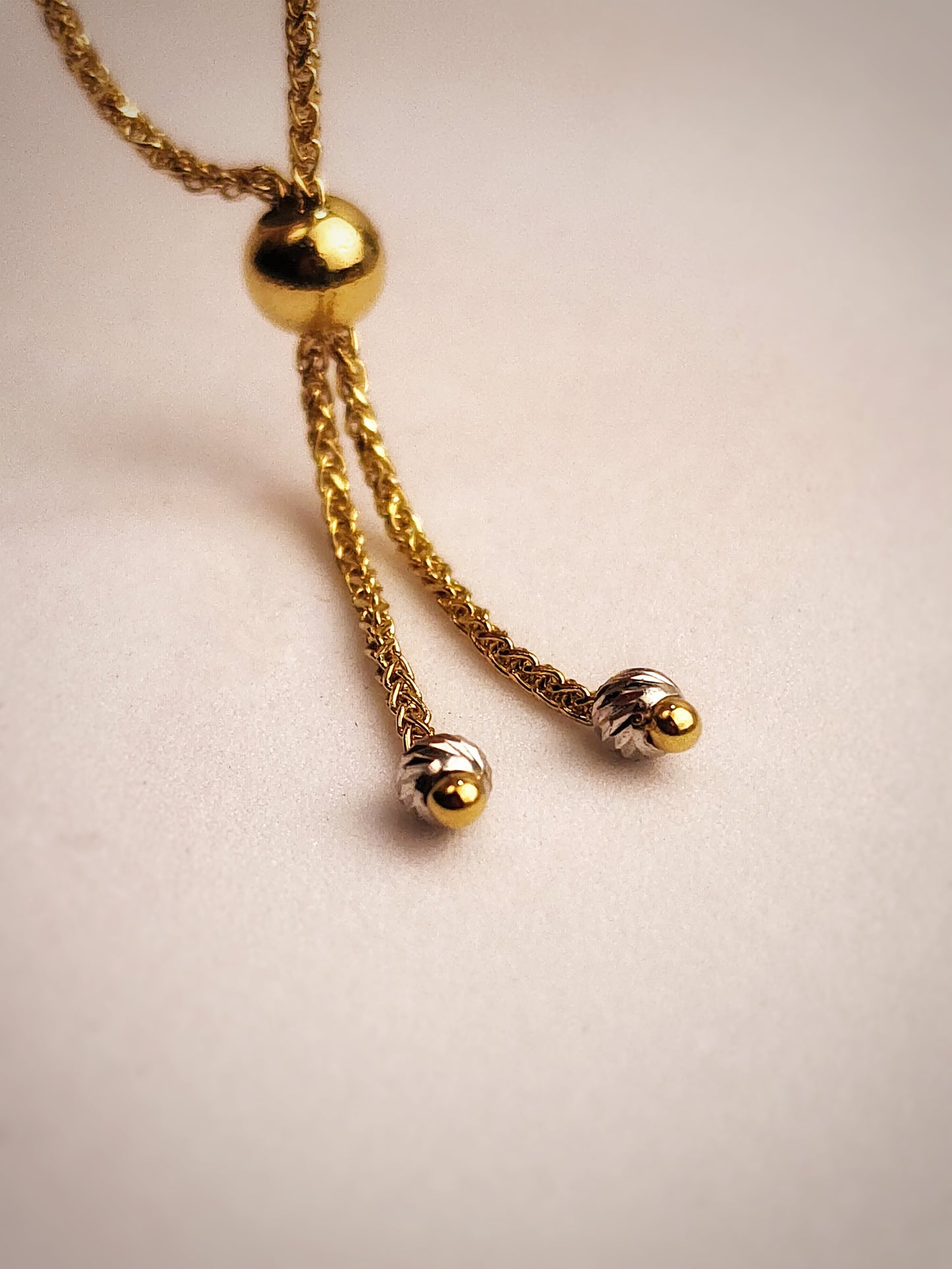 PULSERA ESFERAS 3 OROS GRADUABLE 2,5MM