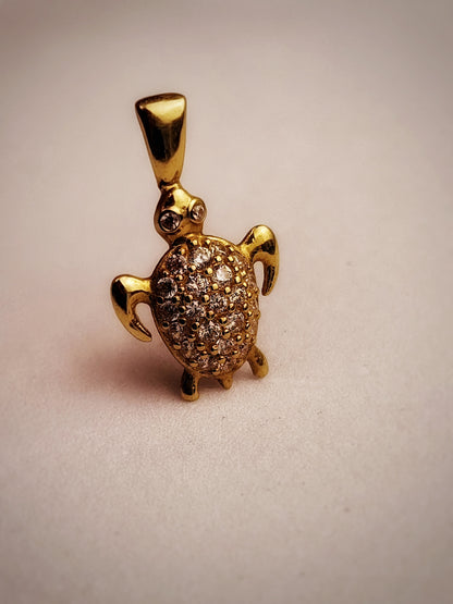 COLGANTE TORTUGA CON PIEDRAS BLANCAS