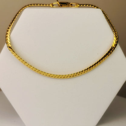 PULSERA SNAKE BONE  3MM 20 CM