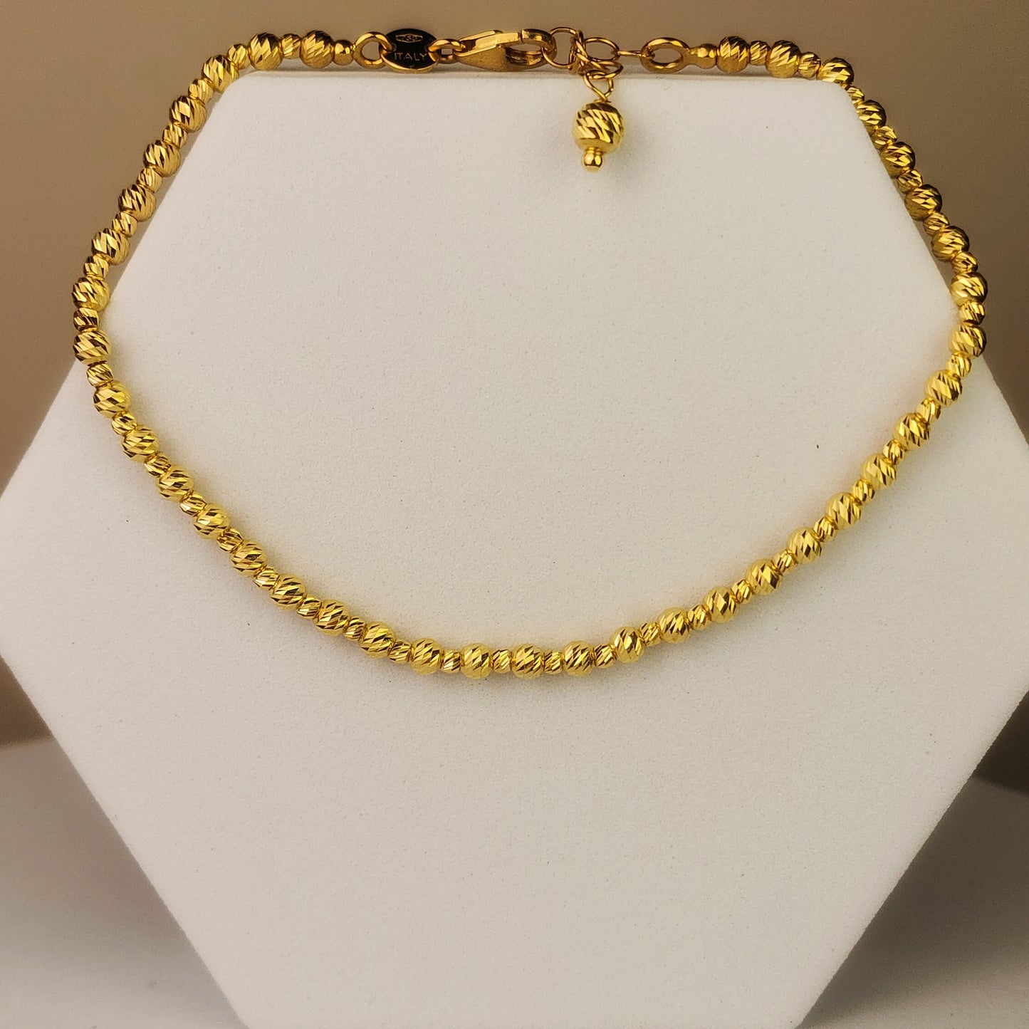 PULSERA ESFERAS DIAMANTADA 3MM 20 CM