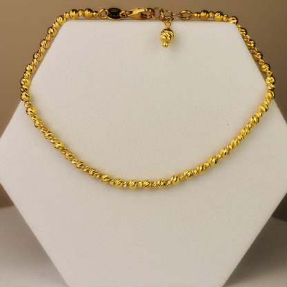 PULSERA ESFERAS DIAMANTADA 3MM 20 CM