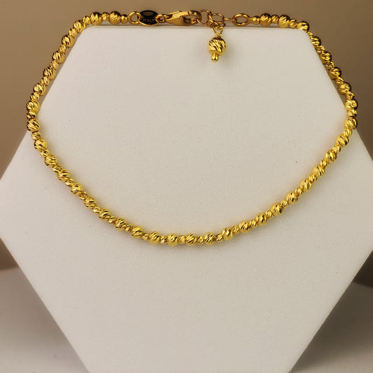 PULSERA ESFERAS DIAMANTADA 3MM 20 CM